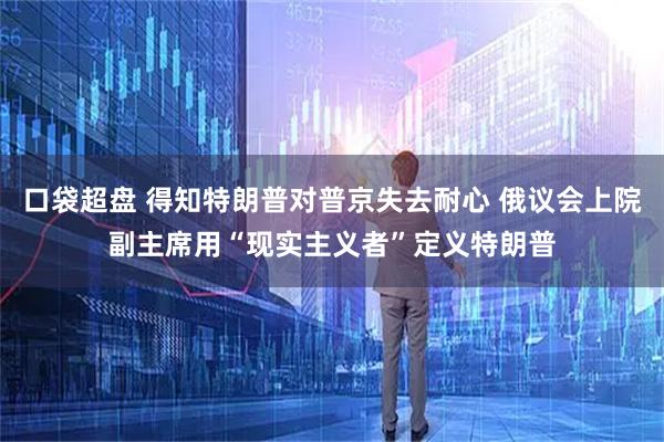 口袋超盘 得知特朗普对普京失去耐心 俄议会上院副主席用“现实主义者”定义特朗普